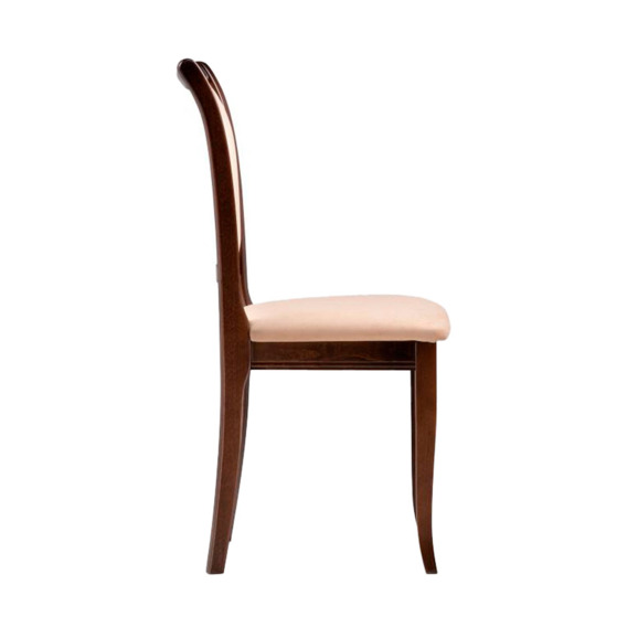 Деревянный стул Корнелл бежевый велюр / орех темный - фото 3