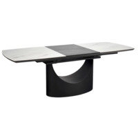 Фотография Стол раскладной Assured, белый мрамор, чёрный Фотография товара Стол раскладной Assured, белый мрамор, чёрный от компании ChiedoCover.