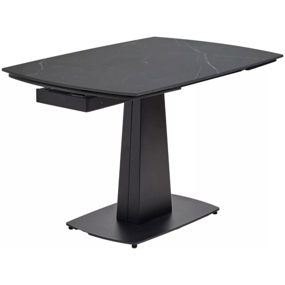 Стол BALDE 1MATT BLACK MARBLE SOLID CERAMIC / BLACK - фото 1