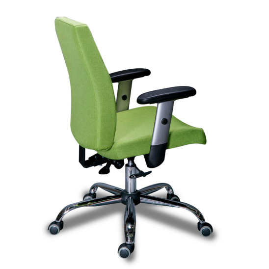 Кресло для офиса ПАУК хром, салатовый - фото 3