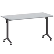 Фотография товара Стол мобильный складной радиусный, серый, антрацит, 22 мм, 140*70 от компании ChiedoCover.