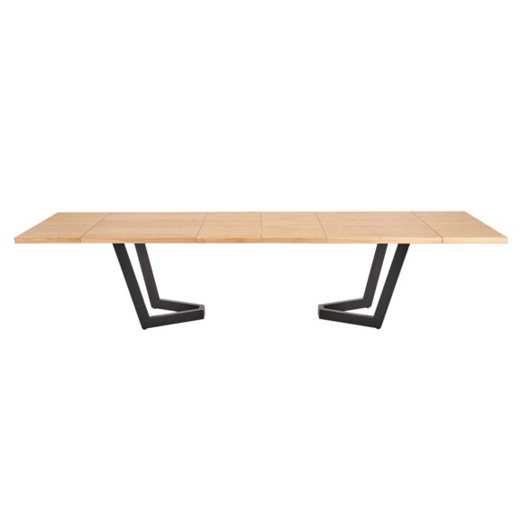 Стол обеденный Opulence, дуб натуральный, черный - фото 2