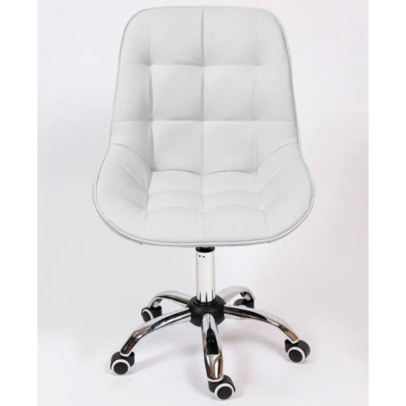 Стул Мускус, хром, белый, кожа - фото 2