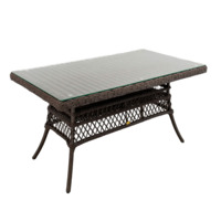 Настоящее фото товара Стол Tivio, шоколад металлик, ротанг, произведённого компанией ChiedoCover