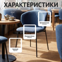 Фотография товара Стул Дрезден, букле Позитив 11, каркас Рал 9005 муар от компании ChiedoCover.