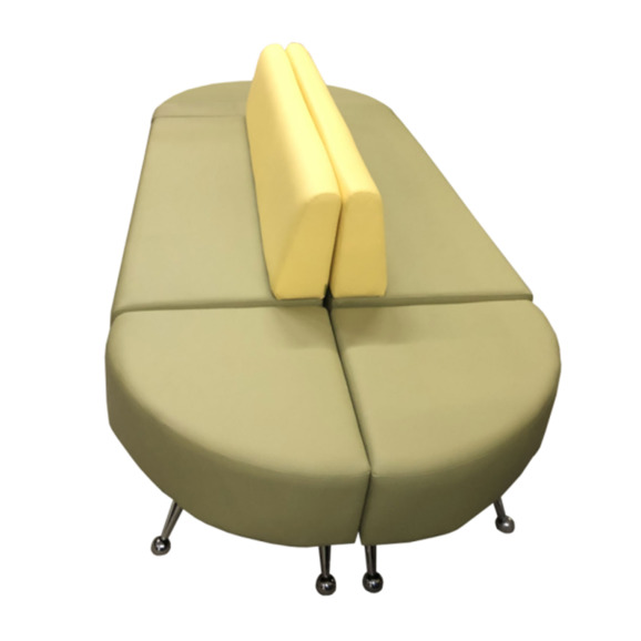 Модульный диван Волт (6-ть секций), бледно-желто-фисташковый Модульный диван Волт (6-ть секций), бледно-желто-фисташковый - фото 3