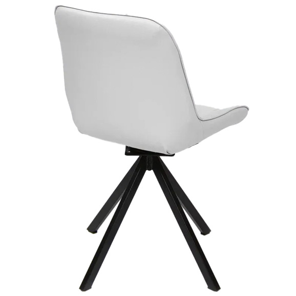 Стул Мускус, пирамида, кожа, белый, черный - фото 4