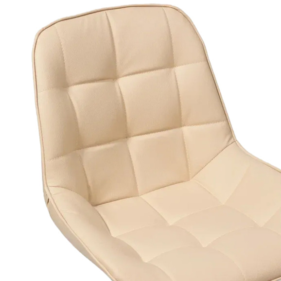 Стул Мускус, пирамида, кожа, бежевый, золотой - фото 5