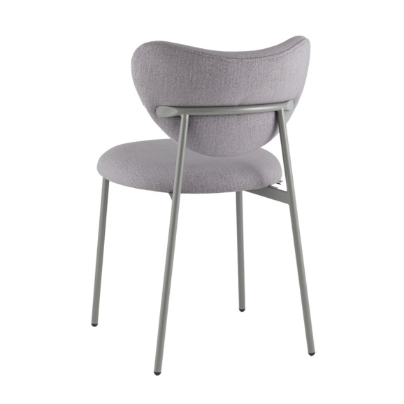 Стул Рина, велюр серый, каркас серый - фото 3