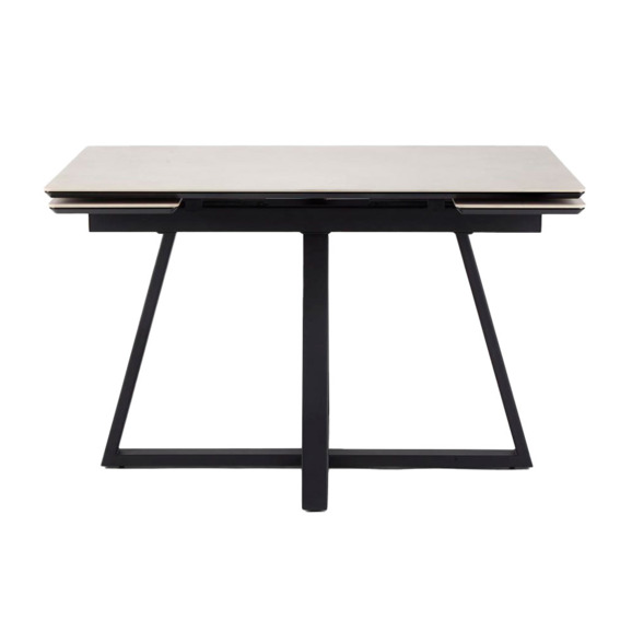 Керамический стол Памелла 140(200)х80 carmen light grey / черный - фото 2