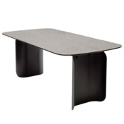 Фотография товара Стол NORD 200 TL-102 Бежевый мрамор, испанская керамика / черный каркас от компании ChiedoCover.