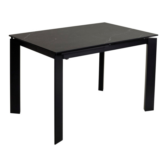 Стол Corner 120 матовый, BLACK MARBLE SINTERED STONE/ BLACK - фото 1