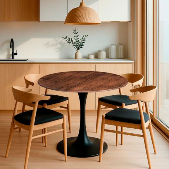 Тулип 90х73 орех кантри / черный Тулип 90х73 орех кантри / черный - фото 7