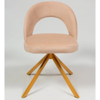 Фотография товара Стул Пиннате, пирамида, бежевый, золотой, велюр от компании ChiedoCover.