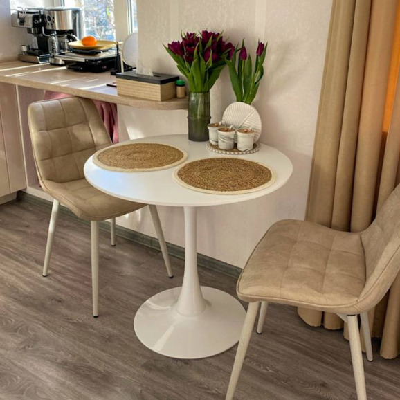 Стол Tulip D80 белый - фото 7