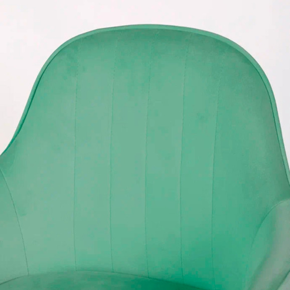 Кресло Сета, барные ножки, светло-зеленый, черный, велюр - фото 8