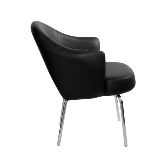 Дизайнерское кресло, экокожа чёрная - фото 3