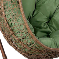 Кресло подвесное Ckyne green из искусственного ротанга 