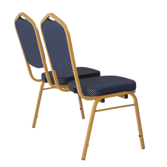 Секция стульев Хит, жаккард корона синяя, каркас золото - фото 7