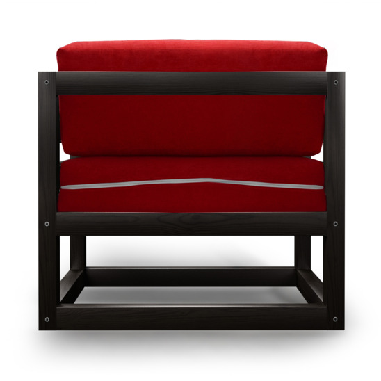 Кресло Магнус, Velvet красный/ венге - фото 3