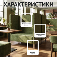 Фотография товара Диван Переговорная, двухместный, велюр зеленый от компании ChiedoCover.