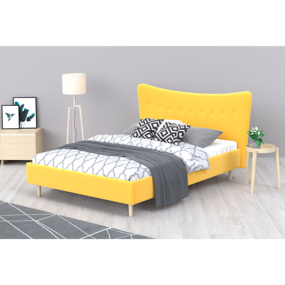 Кровать Финна, Velvet Yellow - фото 5