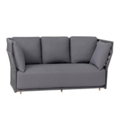 Фотография товара Лугано диван 3-местный плетеный из роупа, темно- серый от компании ChiedoCover.