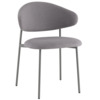 Стул Evan, велюр, серый