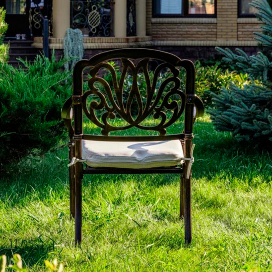 Обеденное кресло Wilhal из литого алюминия - фото 4