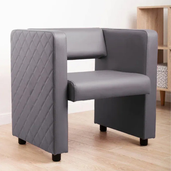 Кресло Тепал, экокожа, серый Кресло Тепал, экокожа, серый - фото 4