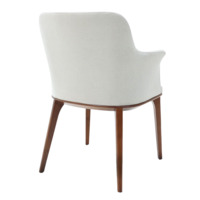 Фотография Стул Ronin, ткань белая, орех коричневый Фотография товара Стул Ronin, ткань белая, орех коричневый от компании ChiedoCover.