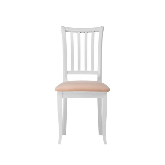 Деревянный стул Фрезино бежевый велюр / белый - фото 2