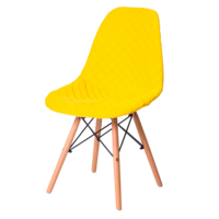 Настоящее фото товара Чехол Е07 на стул Eames, желтый, произведённого компанией ChiedoCover