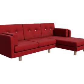 3D модель товара Диван Хардвар вельвет, red, произведённого компанией ChiedoCover