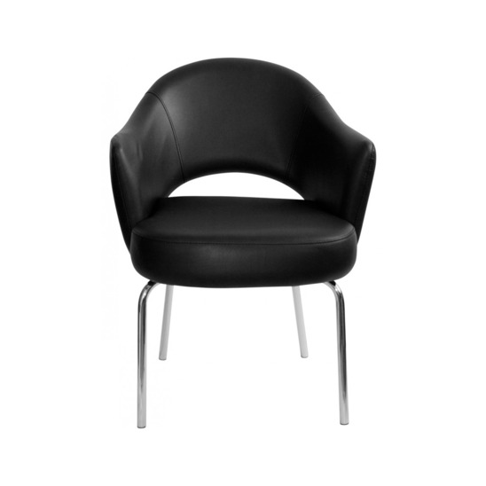 Дизайнерское кресло, экокожа чёрная - фото 2