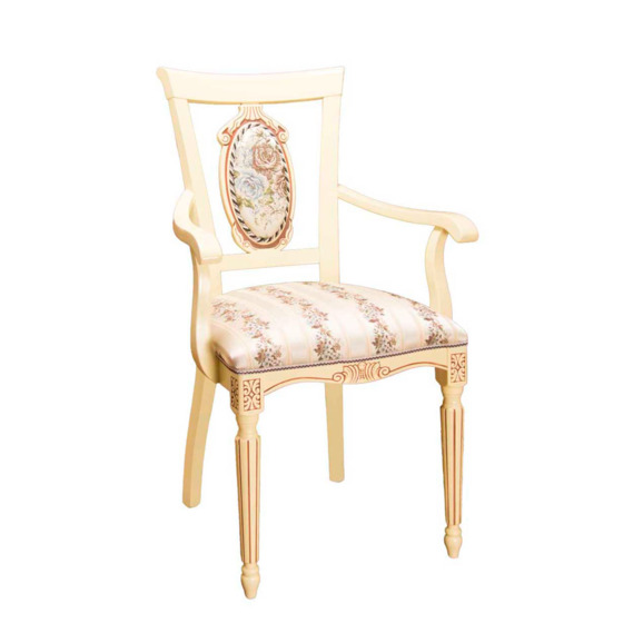 Кресло Шато, массив бука, бежевое - фото 1