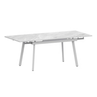 Фотография Стол раздвижной Гранди 1200+300+300, лавант, белый муар от производителя ChiedoCover, картинка продукции, реальное фото товара Настоящее фото товара Стол раздвижной Гранди 1200+300+300, лавант, белый муар, произведённого компанией ChiedoCover