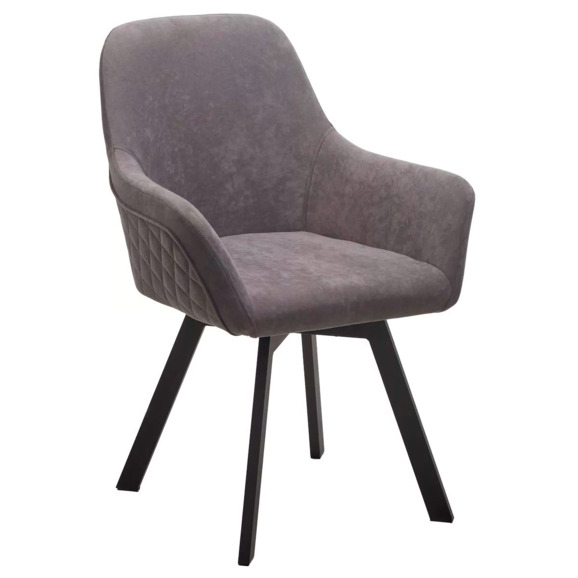 Стул Jet 360 темно-серый велюр, черный - фото 1