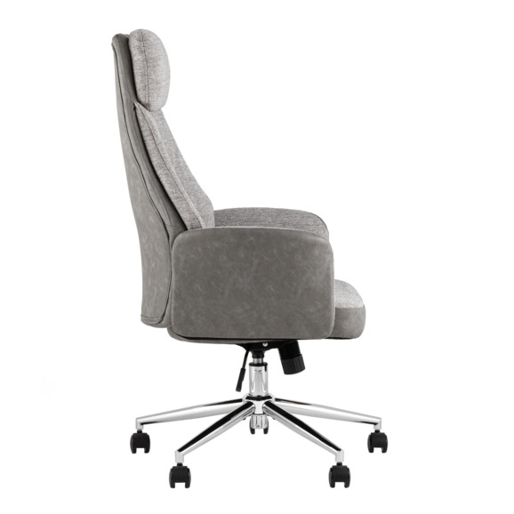 Кресло офисное Neo, светло-серый, экокожа, ткань Кресло офисное Neo, светло-серый, экокожа, ткань - фото 3