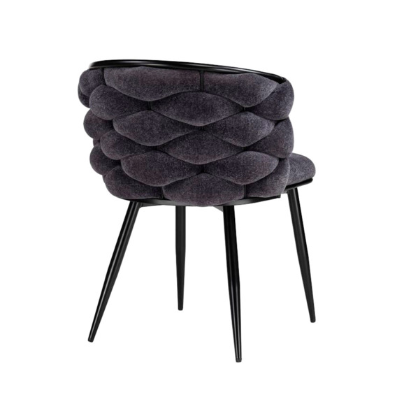 Стул на металлокаркасе Rendi gray-blue / black - фото 4