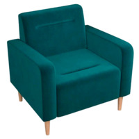 Настоящее фото товара Кресло Папилла, велюр, изумрудный, произведённого компанией ChiedoCover