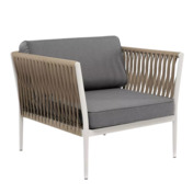 Фотография товара Касабланка кресло плетеное из роупа, серо- коричневый от компании ChiedoCover.