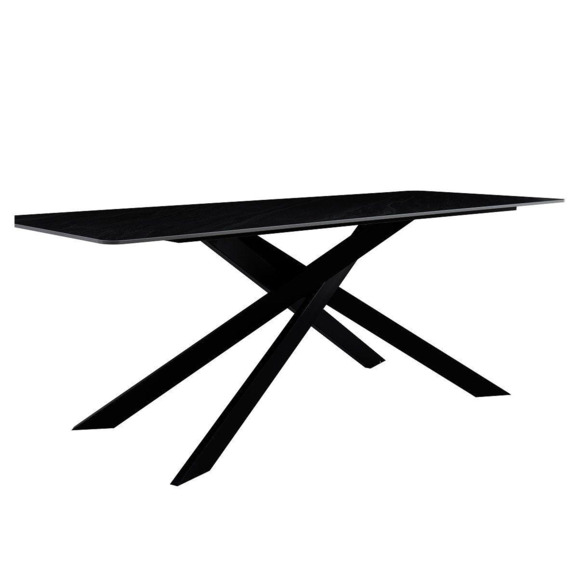 Стол обеденный Austrilia Sand Black 200*80*76, керамика , металл, черный - фото 1