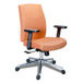 Кресло для офиса ПАУК хром, оранжевый