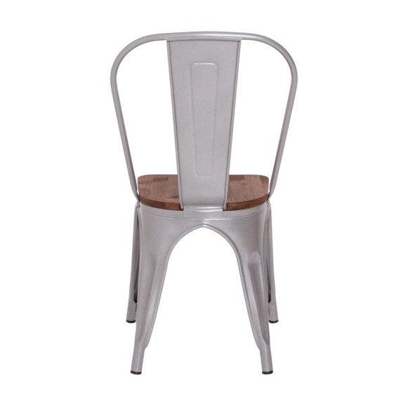 Стул Tolix Wood, серебряный Стул Tolix Wood, серебряный - фото 5