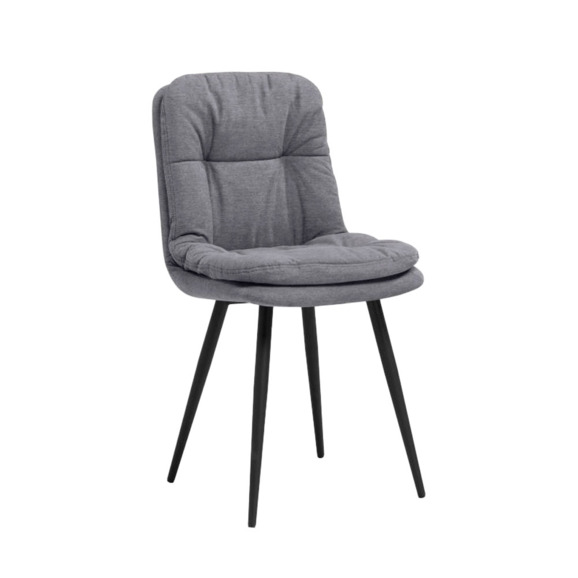 Стул на металлокаркасе Майк темно-серый / черный - фото 1