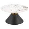 Стол журнальный Reverie , белый мрамор, черный Стол журнальный Reverie , белый мрамор, черный