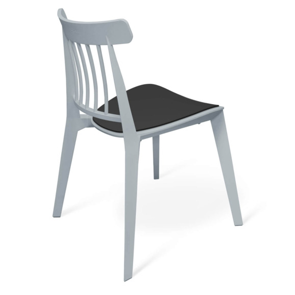 Стул Кавагоэ серый, черный - фото 3
