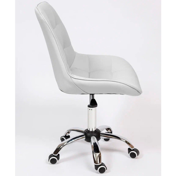 Стул Мускус, хром, белый, кожа - фото 3