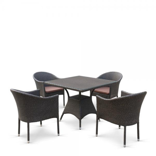 Комплект мебели Энфилд, коричневый, 4 кресла - фото 1